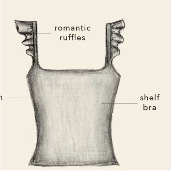 NWT Blogilates Pink Ruffle Strap Tank Top - Picture 3 of 5